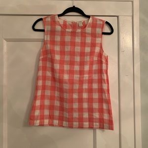 J. Crew pink and white shirt